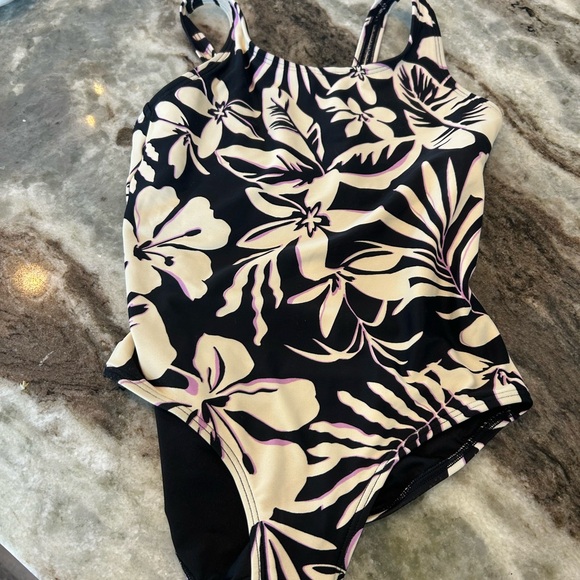 Athleta girl Tropical Floral One Piece size 8-10, GUC - Picture 1 of 3